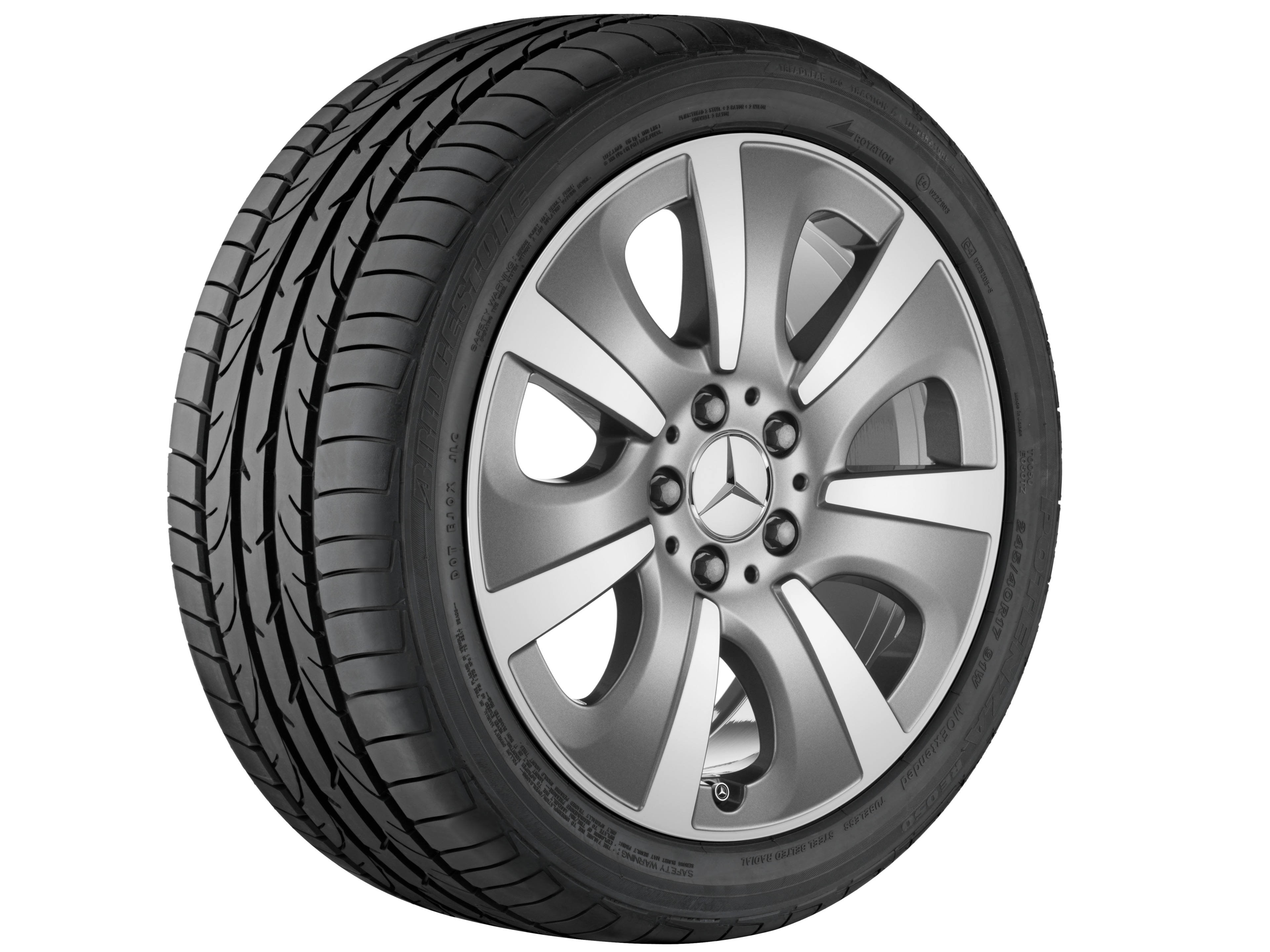 7-hole wheel, 40.6 cm (16-inch) - 7 J x 16 ET 38, himalaya grey, high-sheen