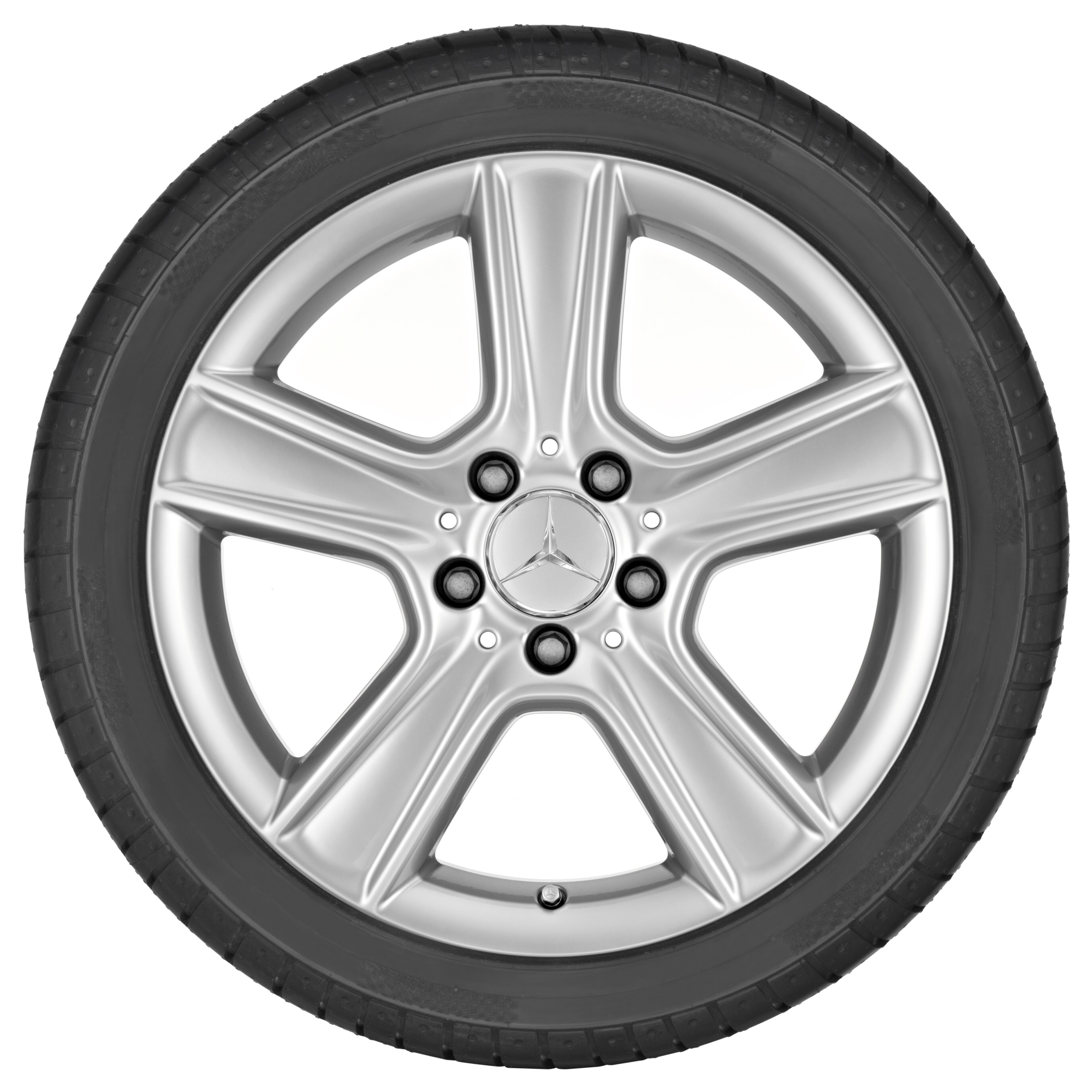 5-spoke wheel, Proserpina, 43.2 cm (17-inch) - 7,5 J x 17 ET 47, sterling silver