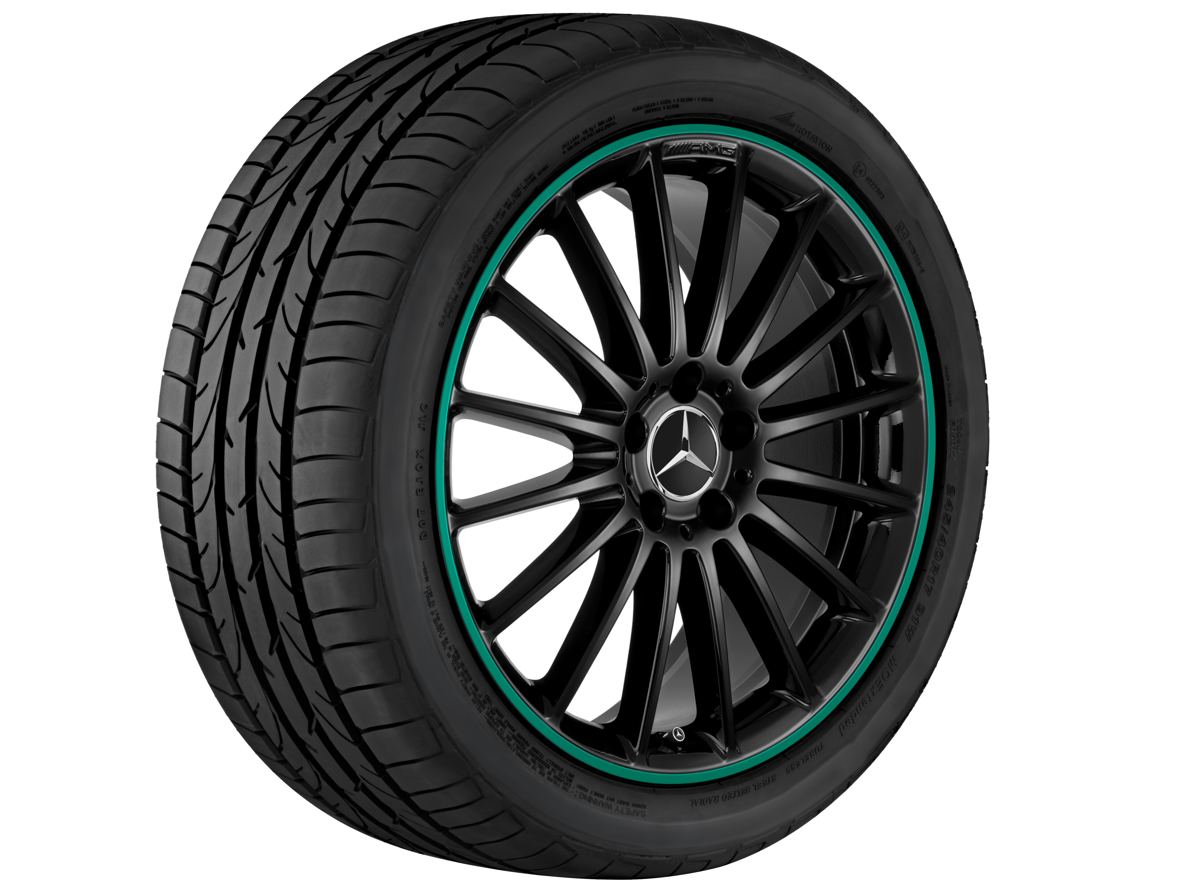AMG multi-spoke wheel, 48.3 cm (19-inch) - 8 J x 19 ET 48, black, glossy
