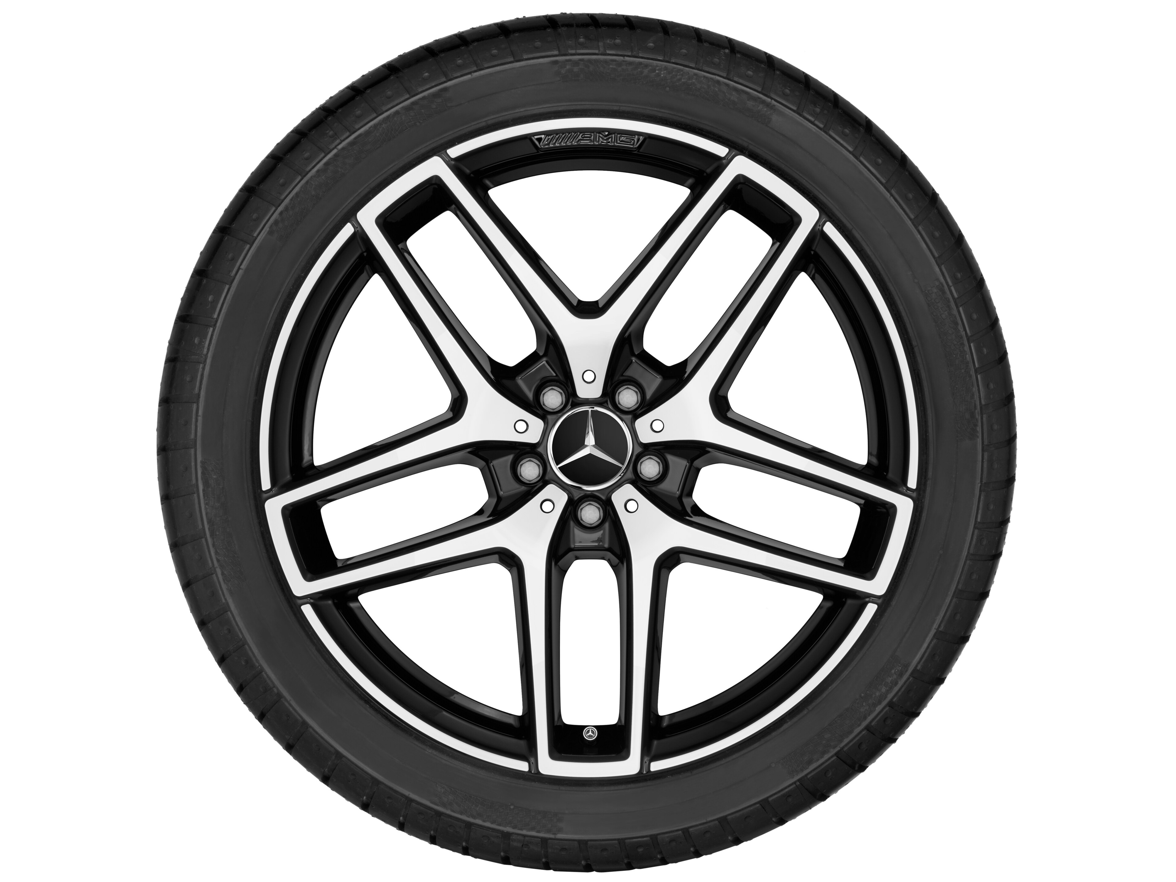 AMG 5-twin-spoke wheel, 48.3 cm (19-inch) - 9 J x 19 ET 20, black, high-sheen