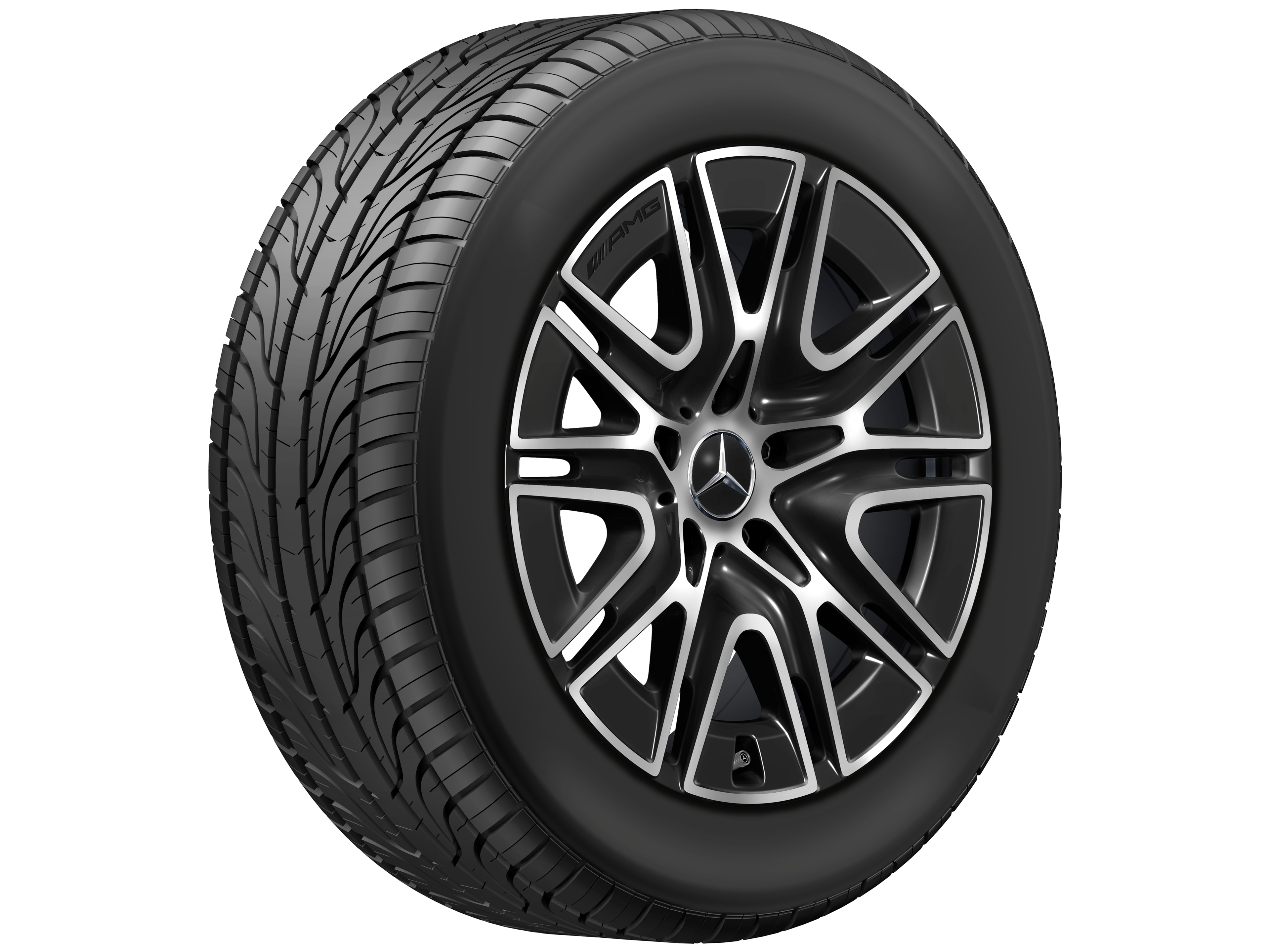 AMG 10-spoke wheel, 50.8 cm (20-inch) - 8,5 J x 20 ET 32,2, black, high-sheen