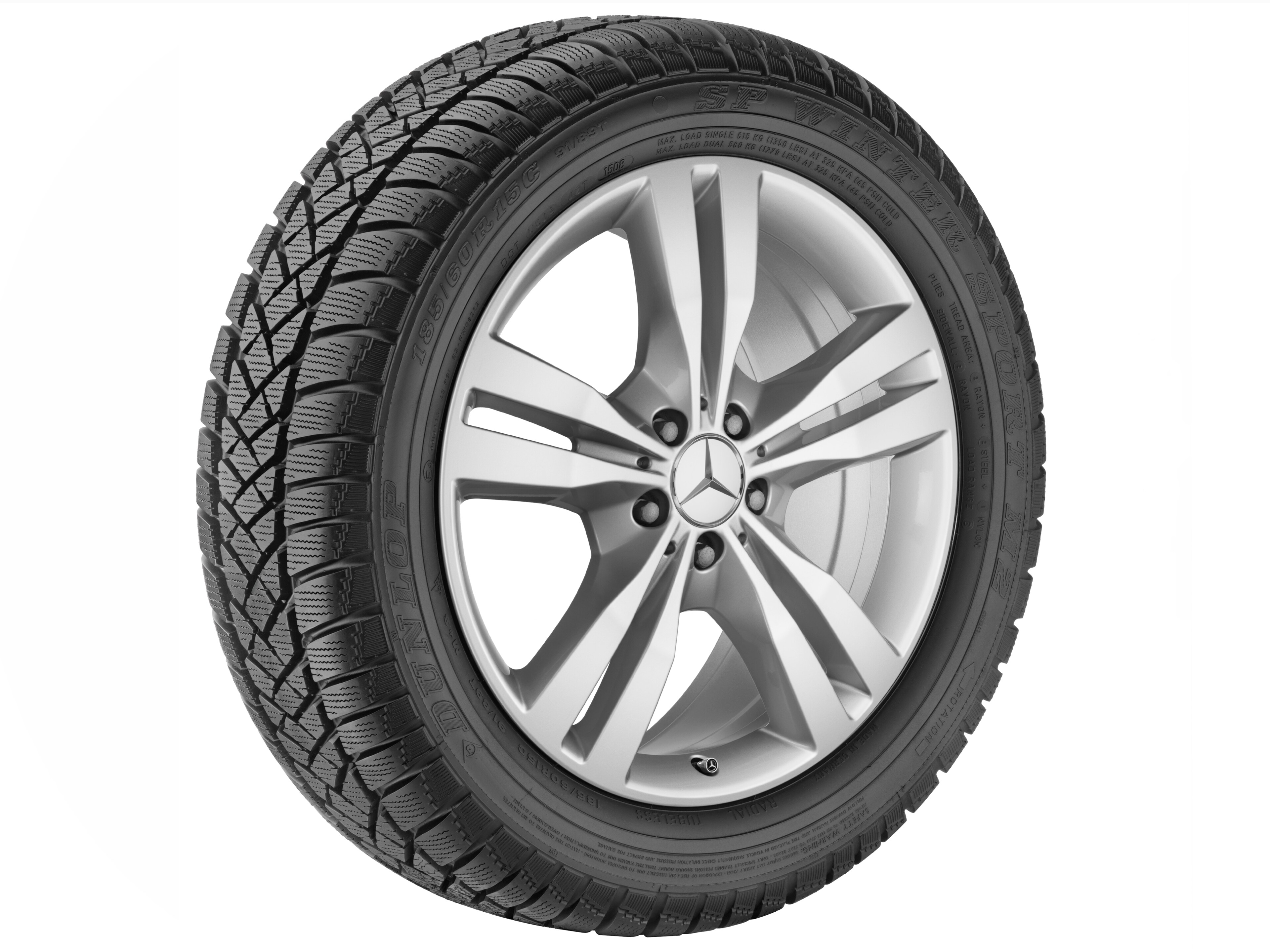5-twin-spoke wheel, 48.3 cm (19-inch) - 8 J x 19 ET 56, titanium silver, painted