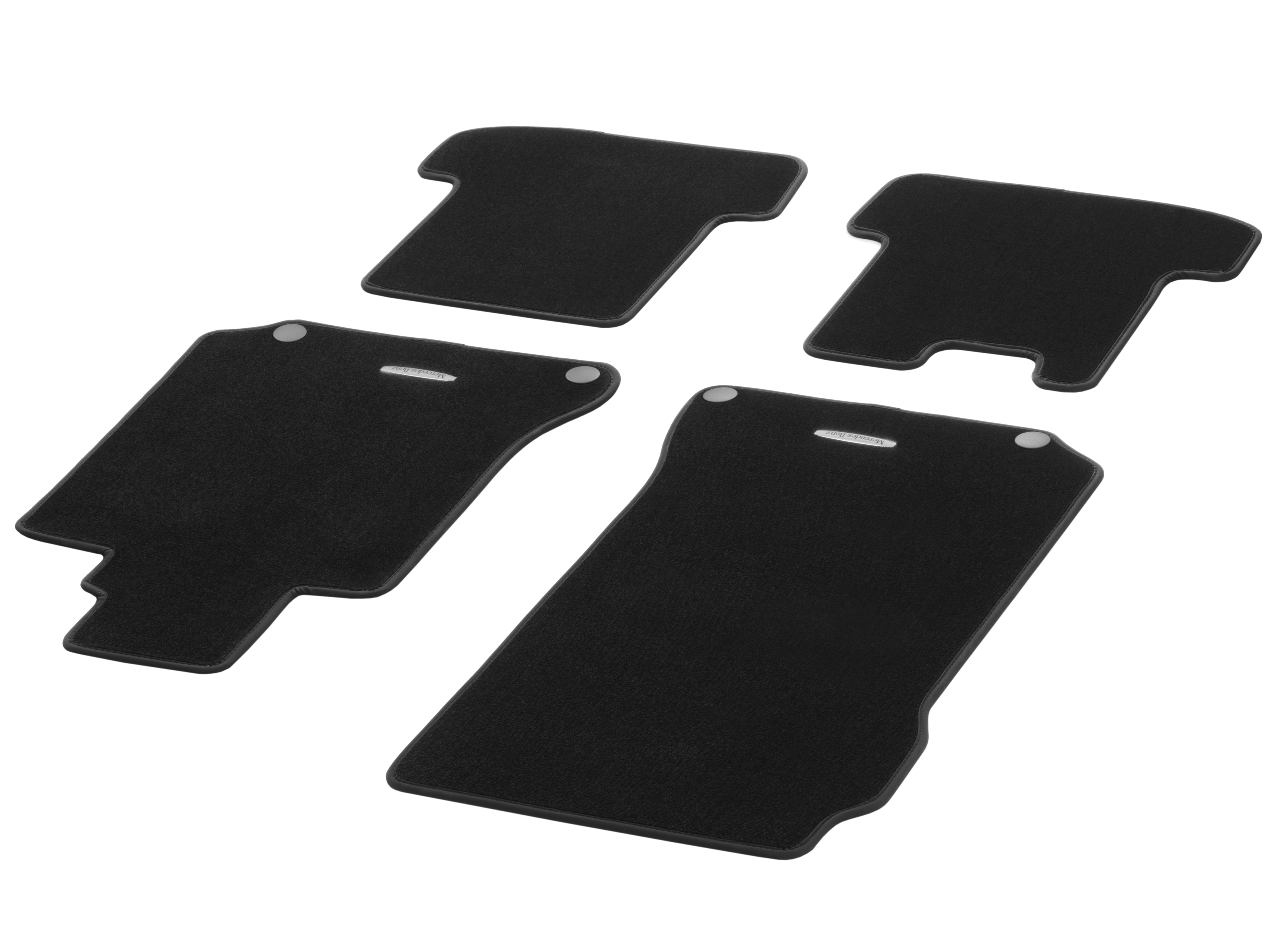 Velour floor mats CLASSIC, Set, Set of 4 - RHD, black