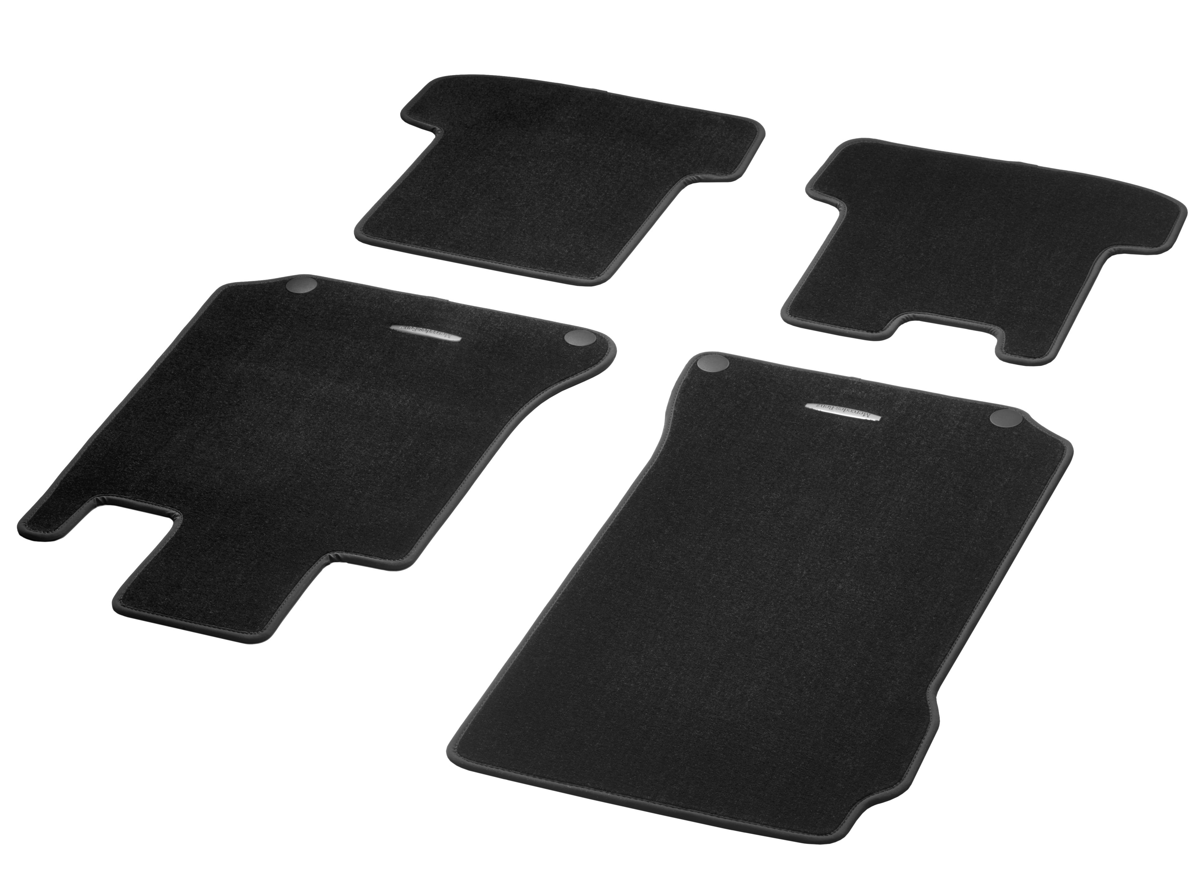 Velour floor mats CLASSIC, Set, Set of 4 - RHD, black