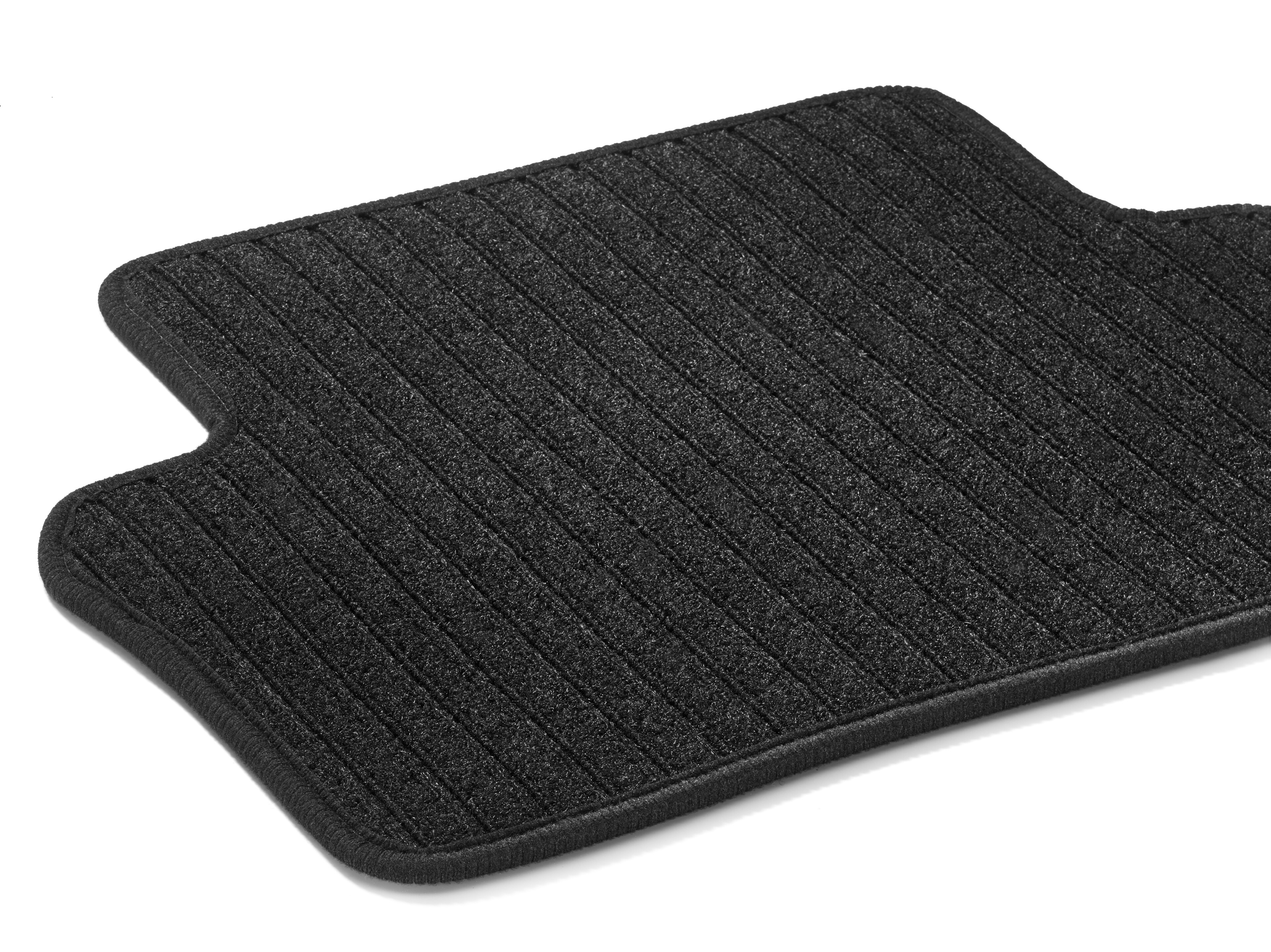 Ribbed mats, CLASSIC, Rear, Set of 2 - LHD/RHD, black