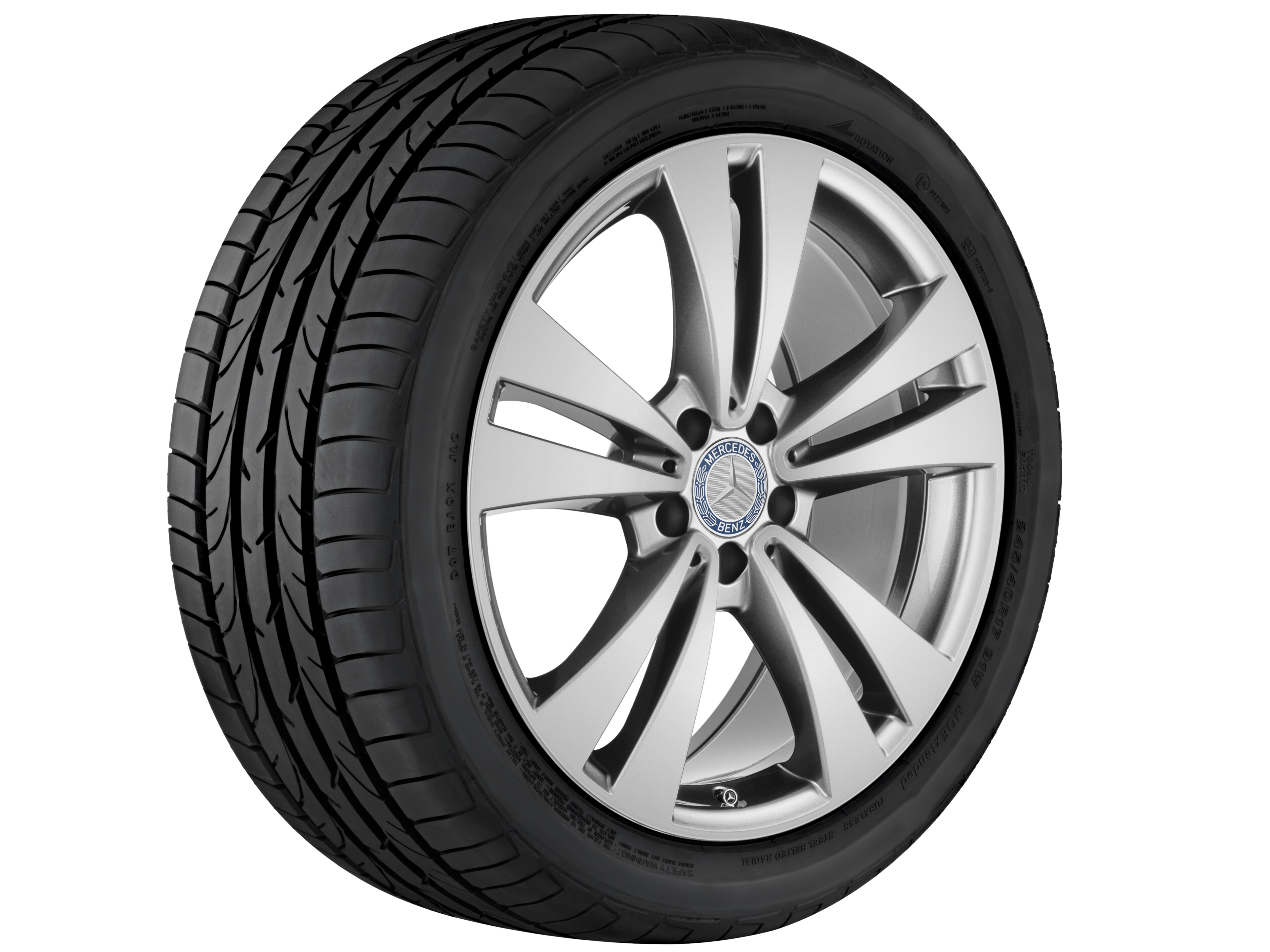 5-twin-spoke wheel, 53.3 cm (21-inch) - 10 J x 21 ET 52, vanadium silver, painted