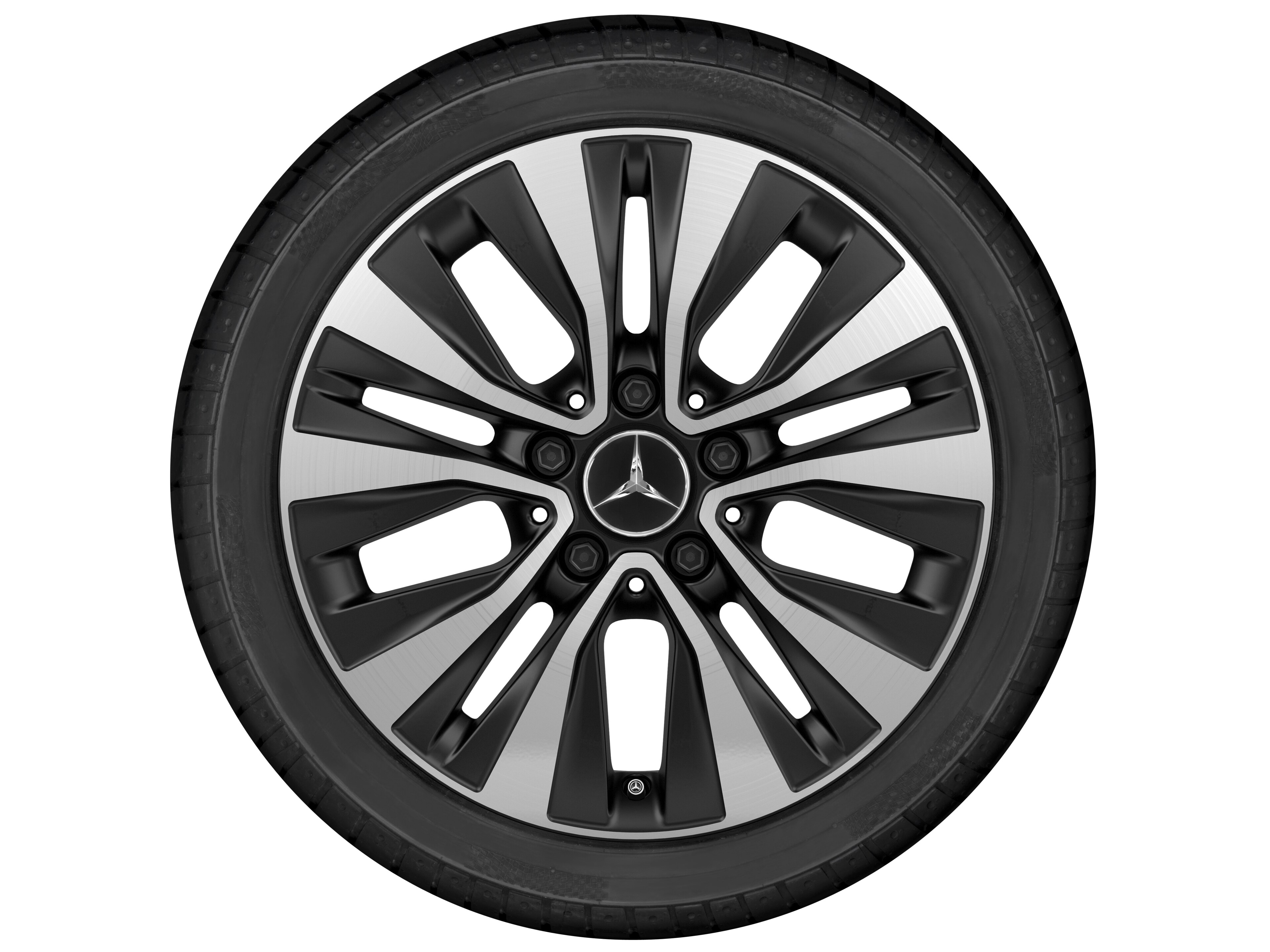 5-twin-spoke wheel, Aero, 40.6 cm (16-inch) - 6,5 J x 16 ET 44, matt black, high-sheen