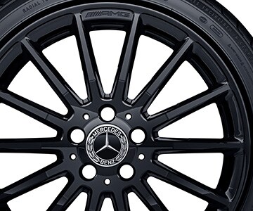 AMG multi-spoke wheel, 45.7 cm (18-inch) - 7,5 J x 18 ET 52, black, glossy