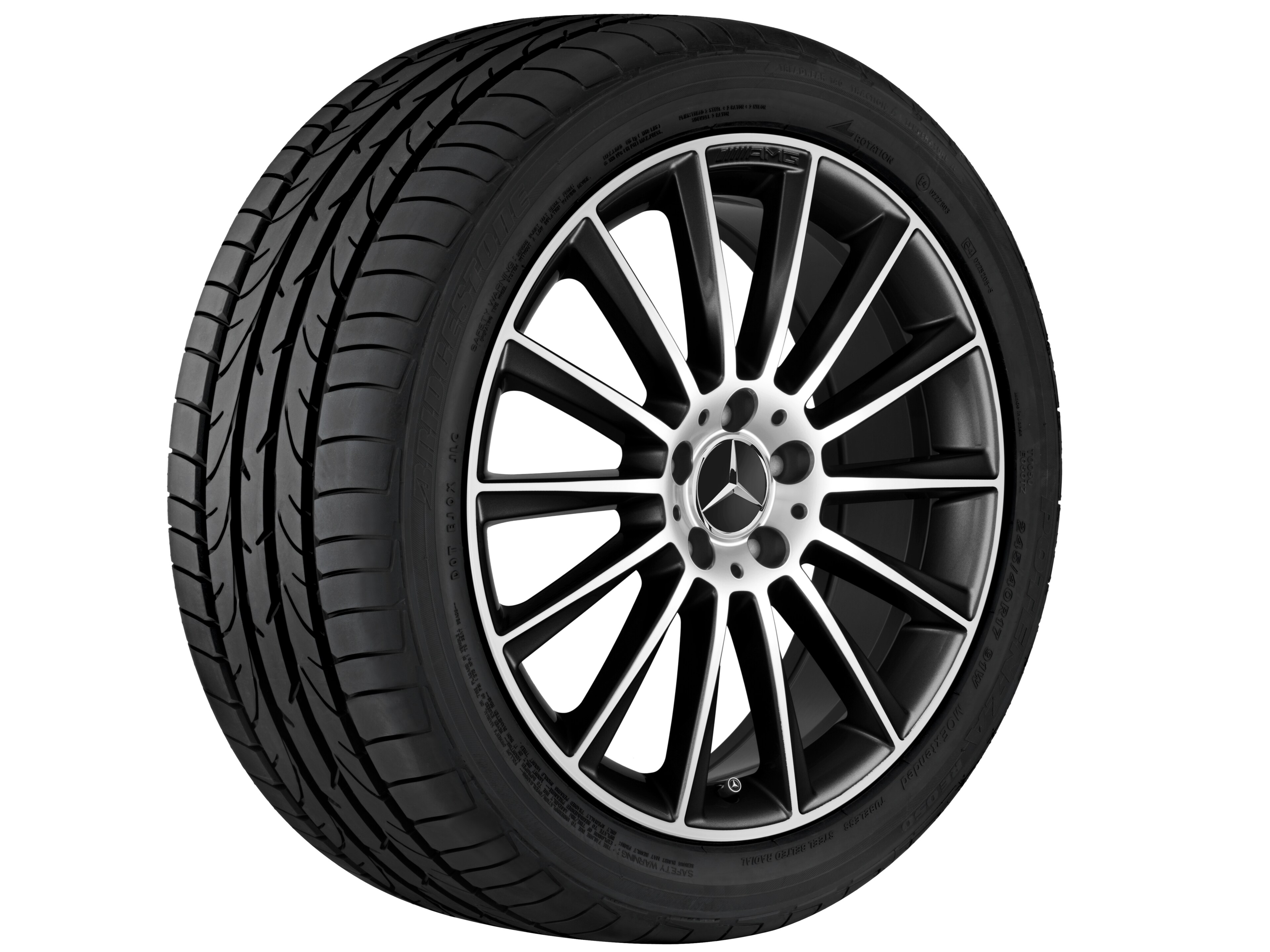 AMG multi-spoke wheel, 55.9 cm (22-inch) - 10 J x 22 ET 56, black, high-sheen