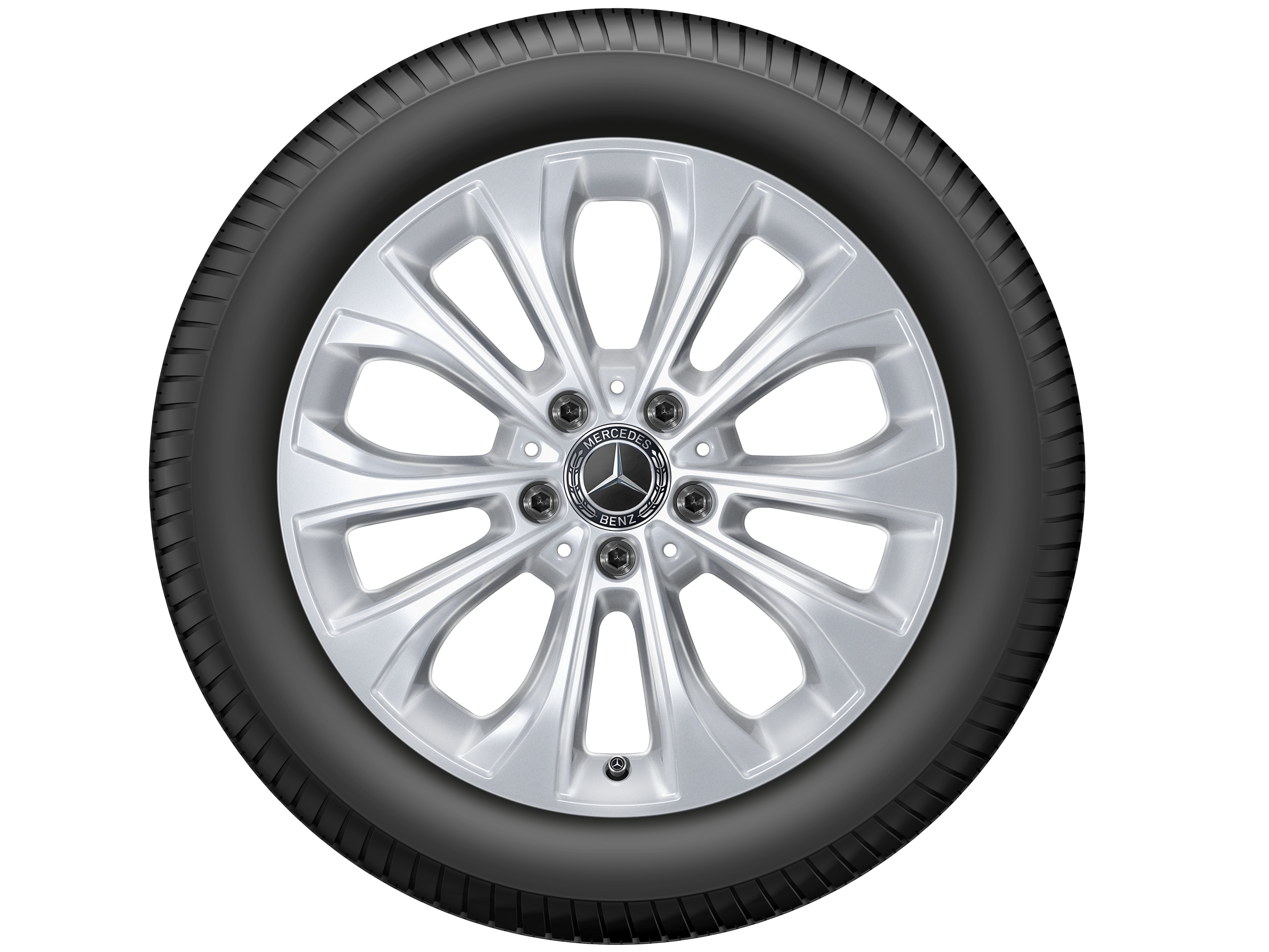 10-spoke wheel, 43.2 cm (17-inch) - 8 J x 17 ET 54, vanadium silver, painted
