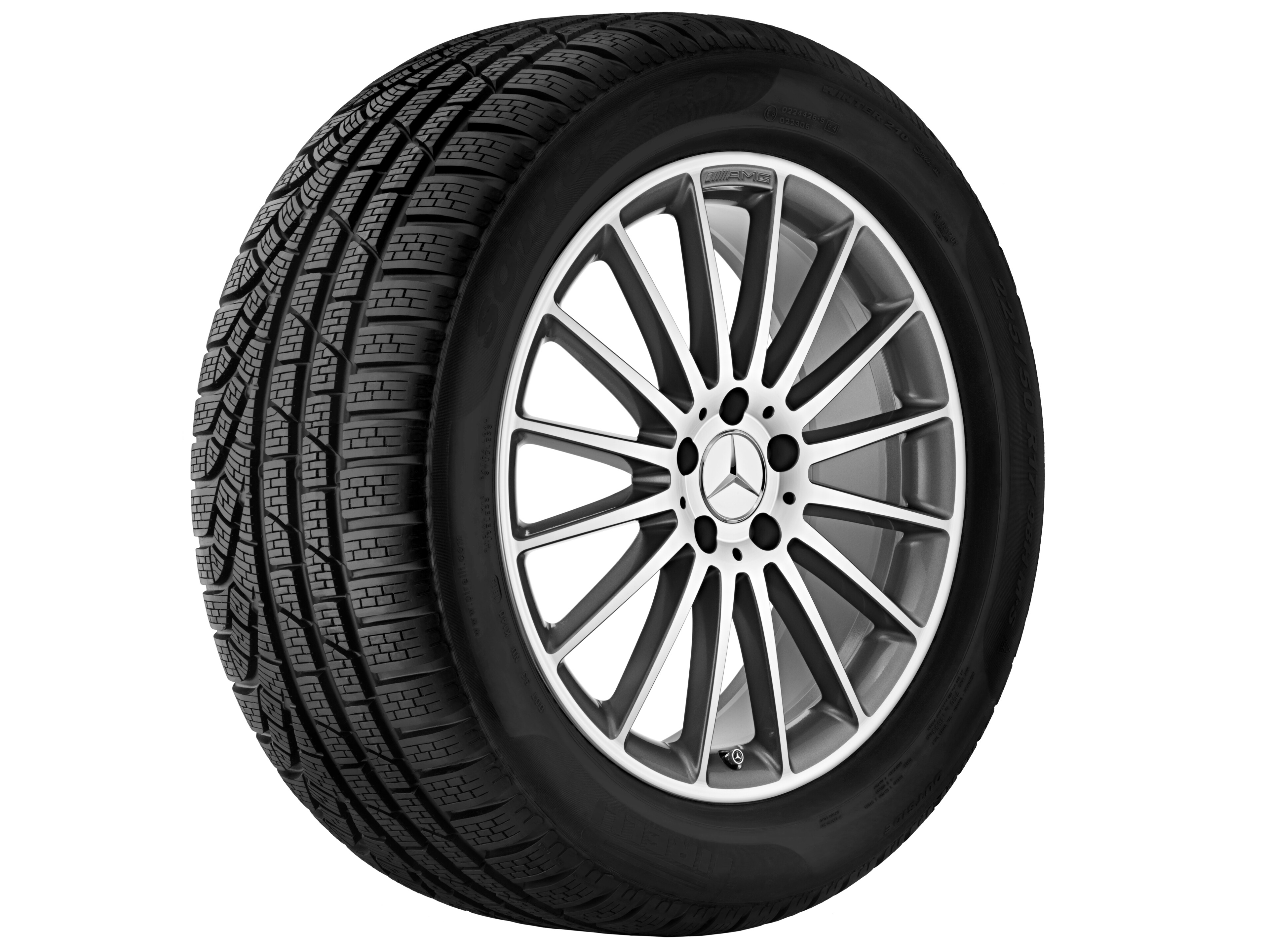 AMG multi-spoke wheel, 48.3 cm (19-inch) - 8 J x 19 ET 48, titanium grey, high-sheen