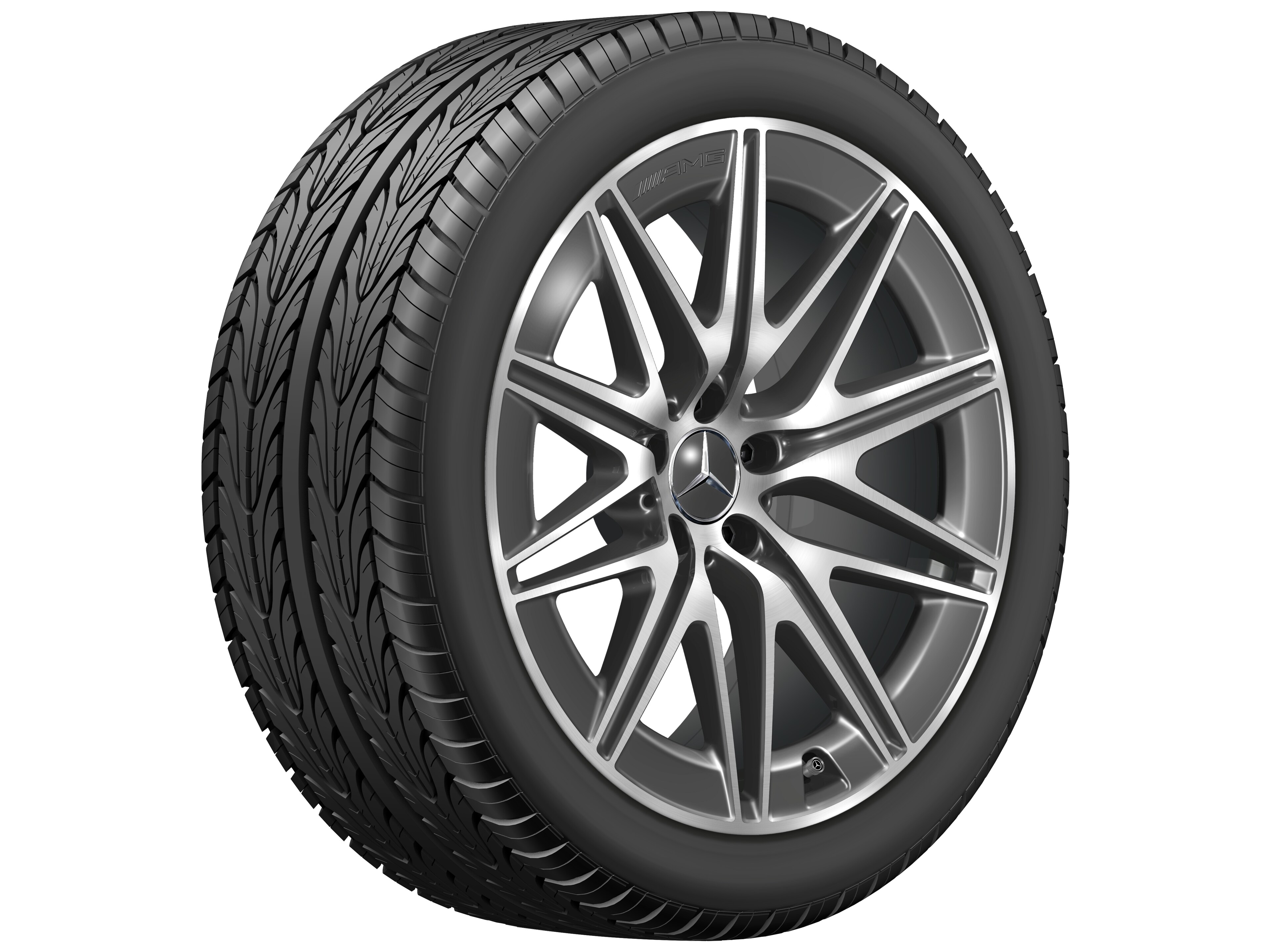 AMG 10-spoke wheel, 50.8 cm (20-inch) - 9,5 J x 20 ET 25,1, tantalite grey, high-sheen