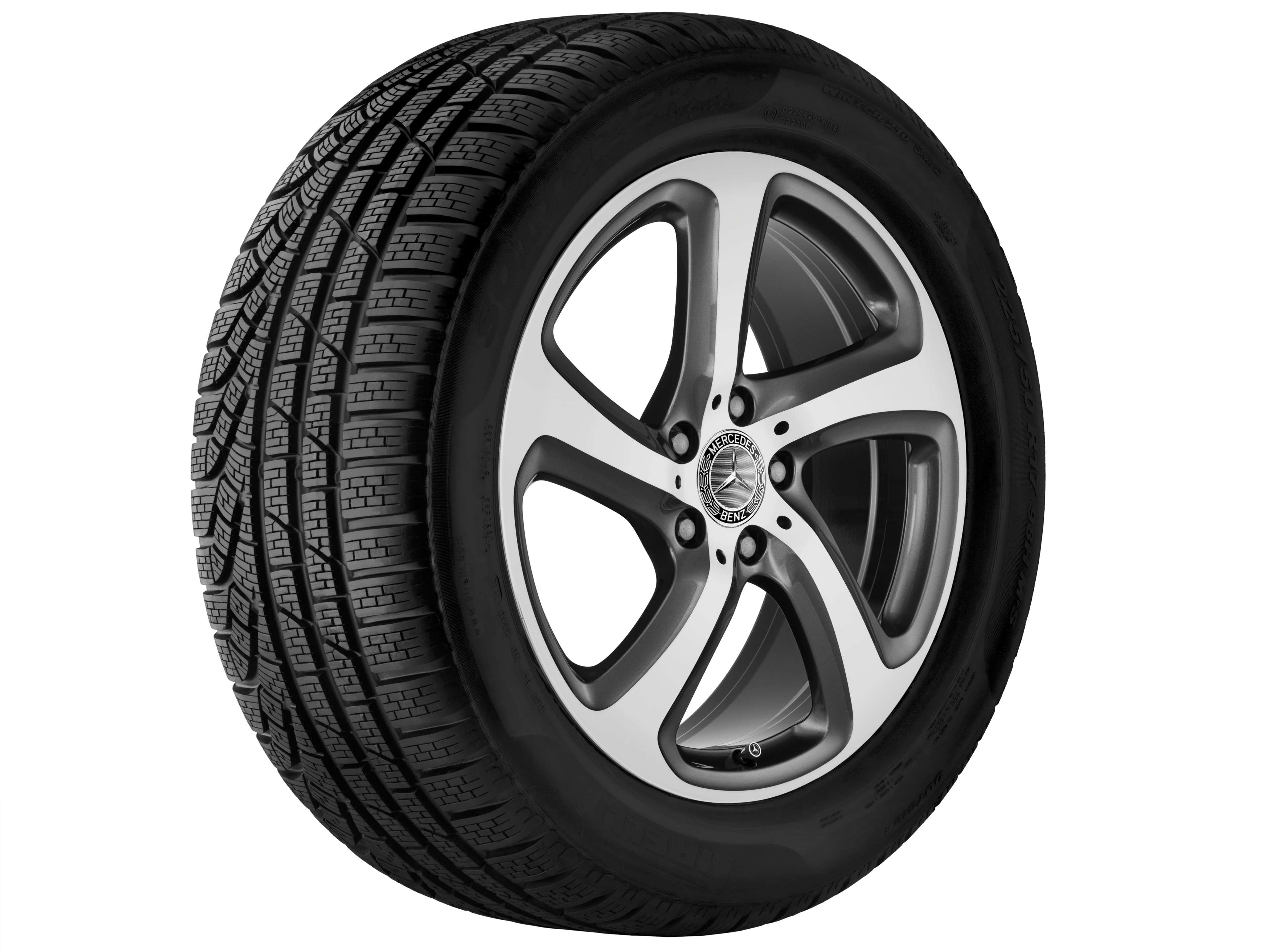 5-spoke wheel, 45.7 cm (18-inch), High-sheen finish - 8 J x 18 ET 43, tremolite metallic, high-sheen
