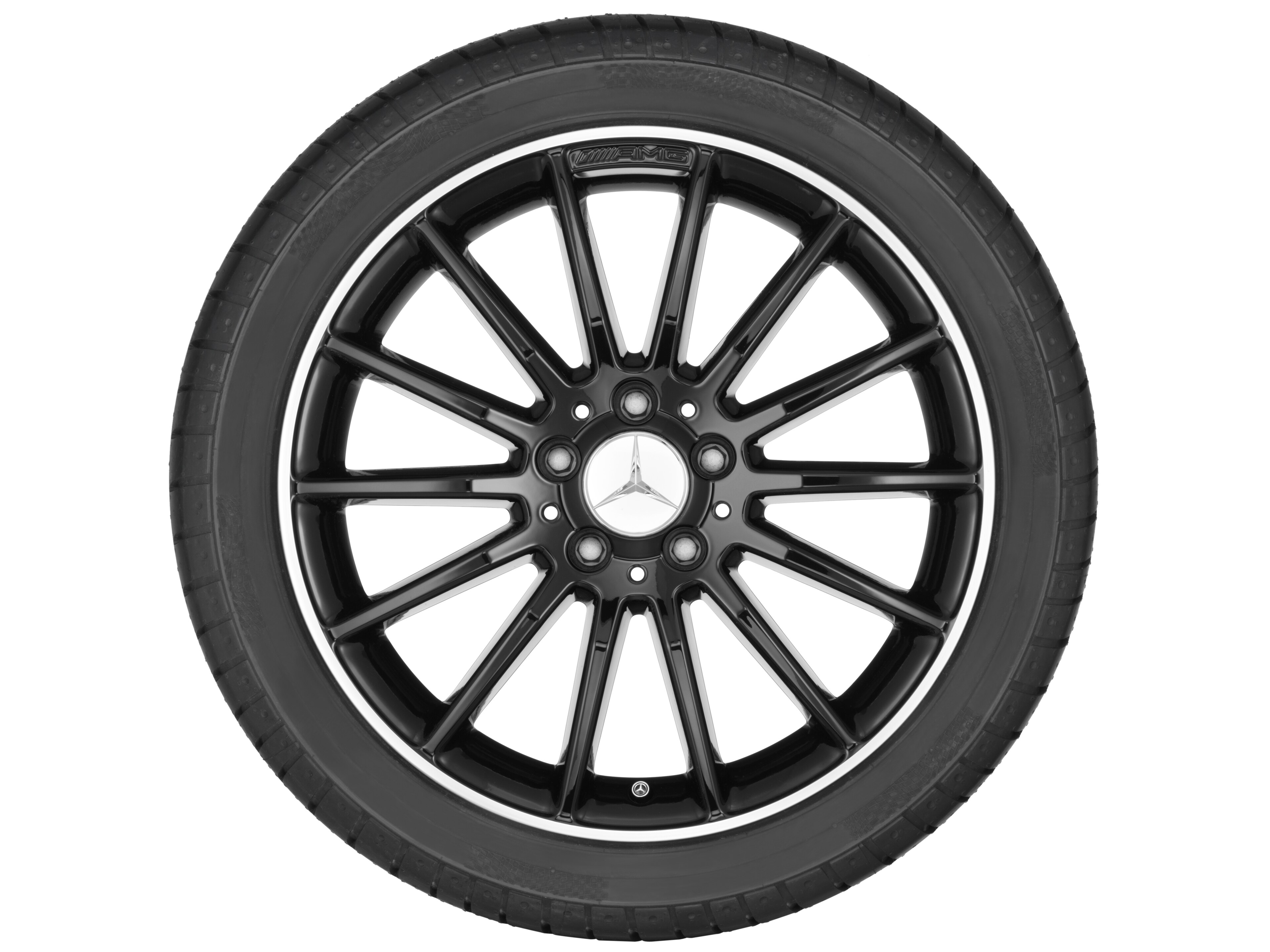 AMG multi-spoke wheel, 45.7 cm (18-inch) - 7,5 J x 18 ET 52, black, high-sheen