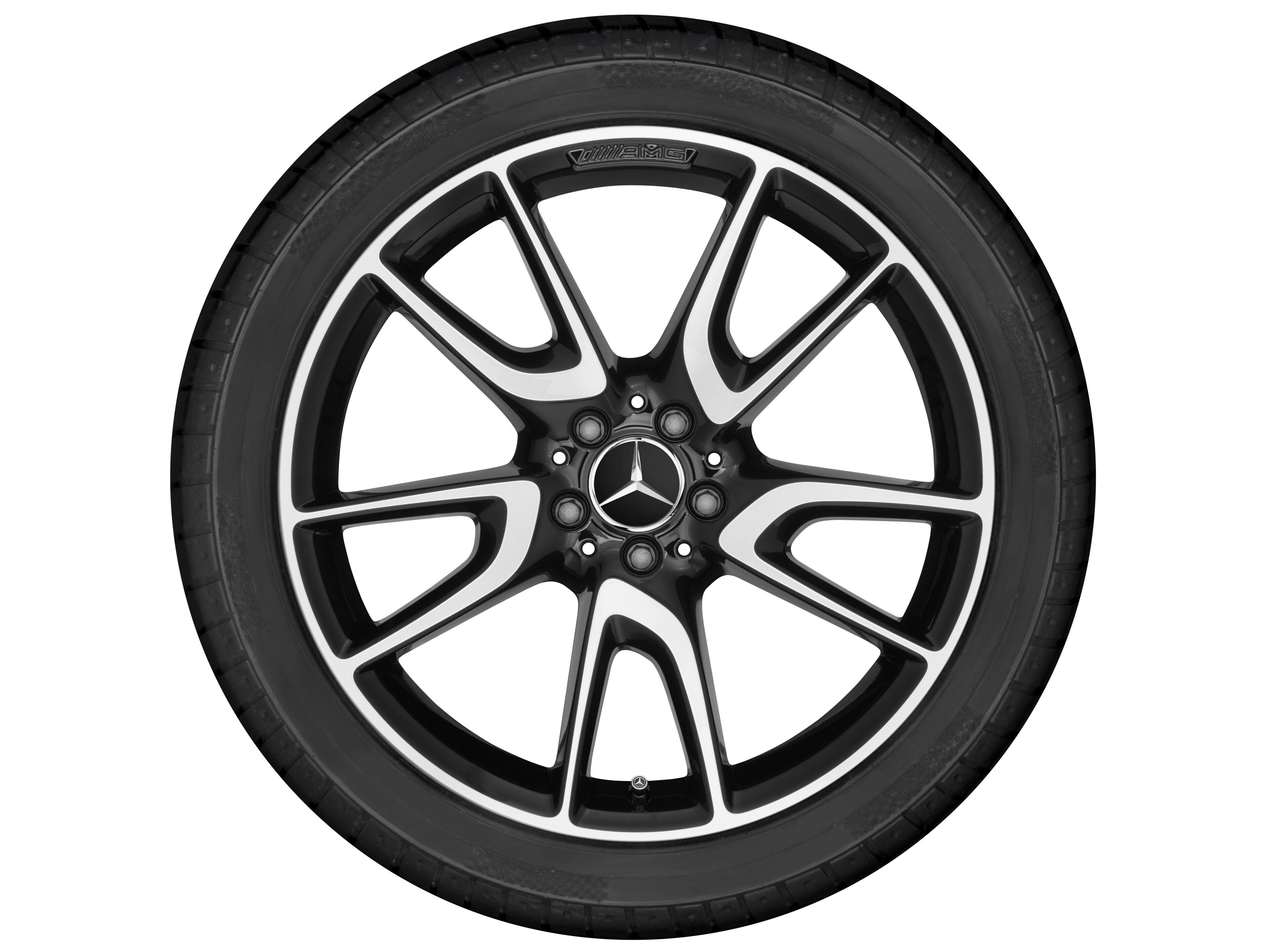 AMG 5-twin-spoke wheel, 53.3 cm (21-inch) - 8,5 J x 21 ET 40, black, high-sheen