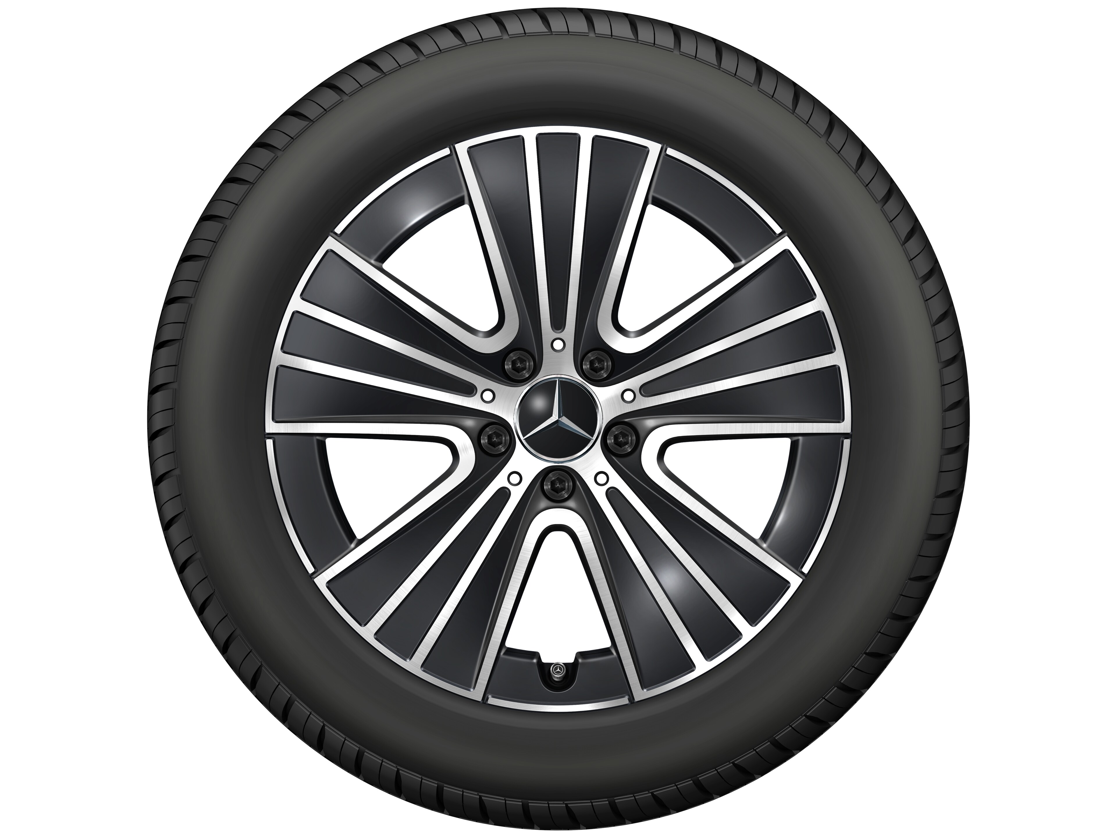 5-triple-spoke wheel, 45.7 cm (18-inch) - 8 J x 18 ET 32,5, black, high-sheen