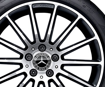 AMG multi-spoke wheel, 45.7 cm (18-inch), High-sheen rim flange - 7,5 J x 18 ET 52, black